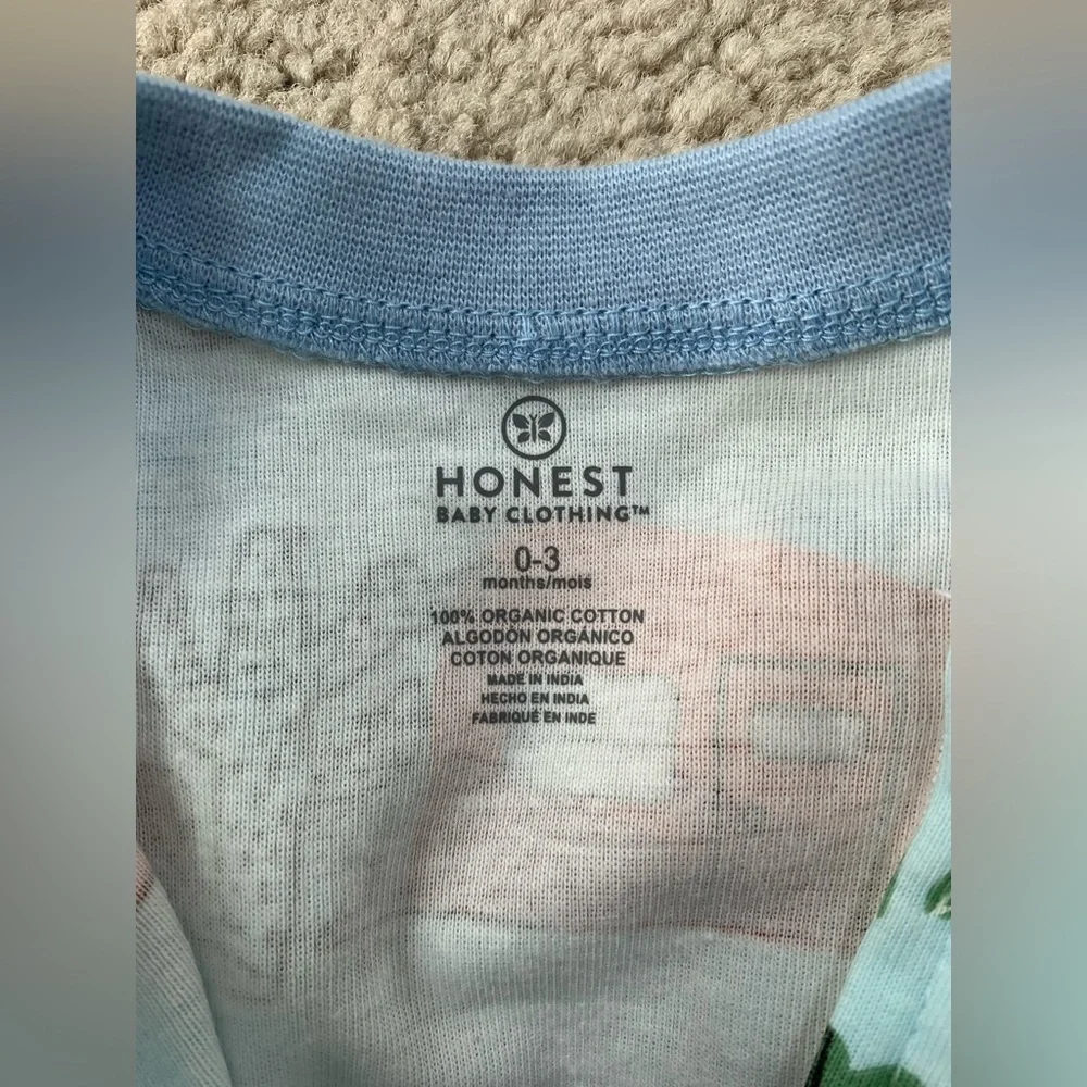 Honest Company NWT Size 0-3 Months Happy Camper Organic Pajamas